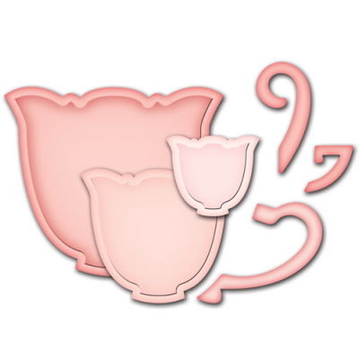 Набор ножей Spellbinders® Shapeabilities® "Чайные чашки"