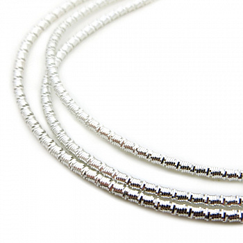 Канитель мягкая, фигурная KAN/MS1,5-14  глянец, белое серебро