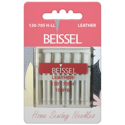 Иглы д/бытовых швейных машин для кожи (Leather),5 шт, № 100, 130-705 H-LL/блистер, BEISSEL