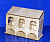 Чайный домик 3 отд. с окошками 17х27х9.5 см