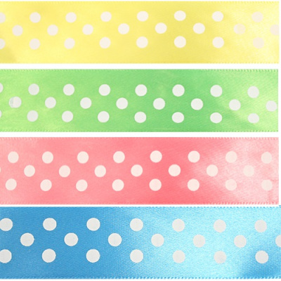 Лента атласная 'Горошек', 25мм*22,5м