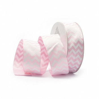 Лента декоративная арт.TBY.ЛРР.ТХ-03,1  шир.2,5см цв.розов. уп.9,14м