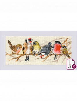Набор для вышивания «Риолис» 2250 Птички на ветке 35*15 см.