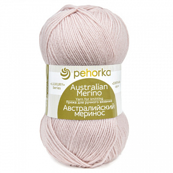 Австралийский меринос, пряжа для ручного вязания  (374, бежево-розовый)