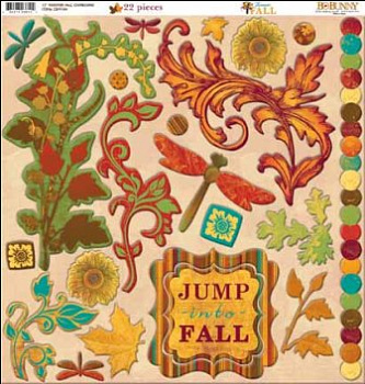 Украшение декоративное из картона BoBunny "Forever Fall" 12х12 (чипборд)