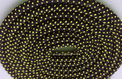 Резинка шляпная круглая  Ас 3мм черная с жел.точками ( упак. 25 м.)