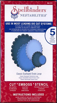 Набор ножей Spellbinders® Nestabilities® "Классические овалы с фестонами большие"