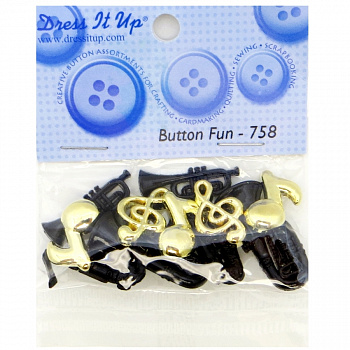Набор декоративных пуговиц «Dress It Up» 0758 Джаз