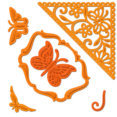 Набор ножей Spellbinders® Shapeabilities® "Угол с бабочкой"