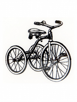 Резиновый штамп «Vintage Tricycle», 5x5см