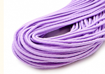 Резинка шляпная круглая  Ас 3мм  св.сиреневый ( упак. 25м.)