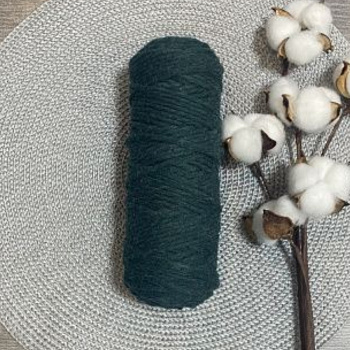 Шнур хлопковый 5 мм (изумруд) 50м