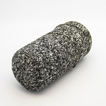 Трикотажная пряжа "diva" Spaghetti 500гр. (чёрно-пёстрая )