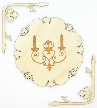 Деревянные украшения "Рукоделие" WF01 Салфетка