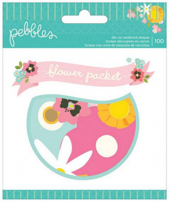 Набор вырубок "American Crafts" Pebbles 732536 «Garden Party» 100шт