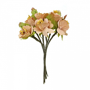Декоративный букетик "Рукоделие" DKB053 Цветы (персик)