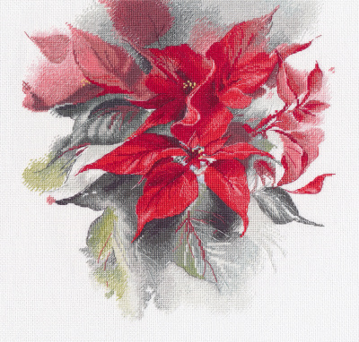 Набор для вышивания «Овен» 1670 "Пуансеттия" 25×27 см