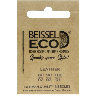 Иглы д/быт. швейных машин для кожи,5шт: №80-2шт, №90-2шт, №100-1шт., 130-705 H-LL/крафт, BEISSEL