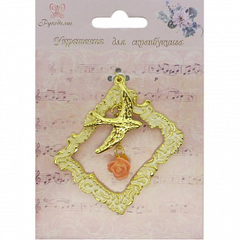 Металлические шармы "Рукоделие" MP-1282 Рамка 50х40мм, 40х25мм