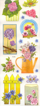 Самоклеющиеся аппликации (натирки) Mr.Painter RO-01 Цветочная фантазия