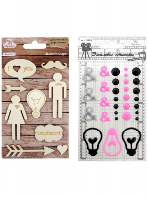 Набор для творчества NT-39 "Рукоделие" деревянный декор и стикеры