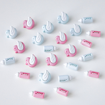 Набор для творчества NT-231 "Рукоделие" пуговицы розовые и голубые