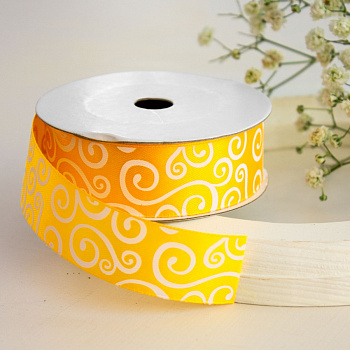 Лента атласная с рисунком арт.TBY.LDA916 шир.25мм уп.10м