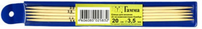 Спицы 5-ти компл."Gamma" ВС2 d 3.5 мм 20см.бамбук