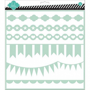 Трафарет-маска "American Crafts" Heidi Swapp HS00868 «Borders» 30х30 см