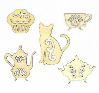 Деревянные украшения "Рукоделие" WF08 Время чая