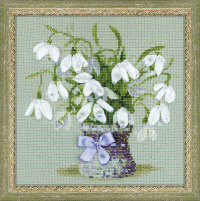 Набор для вышивания «Сотвори Сама» 1403 Подснежники  20*20 см