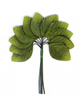 Декоративный букетик "Рукоделие" Листья (светло-зеленый), DKB197A(10 букетиков)