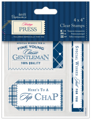 Набор штампов прозрачных "Славный парень" Heritage Press PMA907207