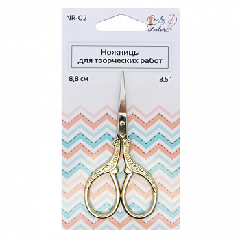 Ножницы для творческих работ "Crafty tailor" NR-02, 8,8см (Позолоченные ручки)
