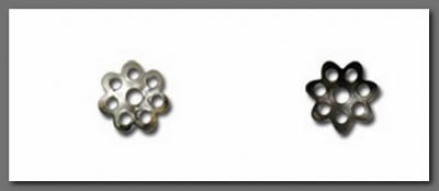 Розетка для бус "Zlatka" DR-013/05 №01 под черный никель (5шт.) 