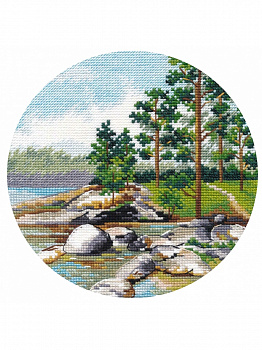 Набор для вышивания «Овен» 1298 Берег Ладоги,15*15 см