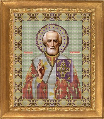 Набор для вышивания "Galla Collection" И 026 Икона «Николай Чудотворец » 26 x 32 см		