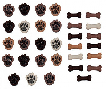 Набор декоративных пуговиц «Dress It Up» 1776 Маленькие собачки