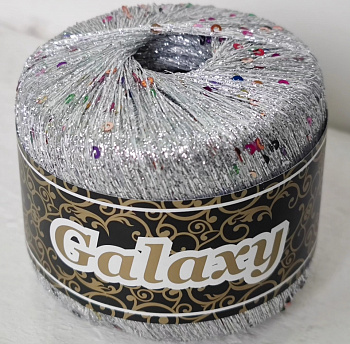 Гэлэкси, пряжа для ручного вязания     (112-1, серебристый)