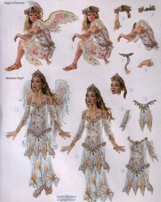 Аппликация  бумаж.вырубная для объем. рисунков,"Ангел спокойствия" 210х297 мм