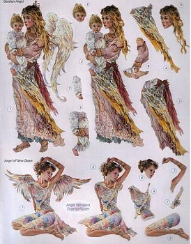 Аппликация бумаж. вырубная для объем. рисунков,"Ангел-страж" 210х297 мм