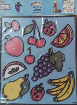 Набор витражных наклеек большой 16745 Фруктовое изобилие