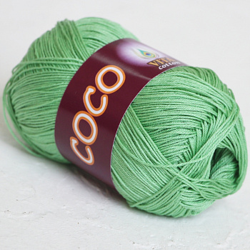 Коко (VITA Cotton), пряжа для ручного вязания (4324, св.зелёный)