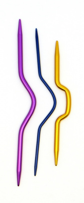 Спицы изогнутые SVK/AS-01 "Рукоделие" д/вязания кос, 3шт. (10см х 4,0мм, 12см х 2,4мм, 13см х 4,0мм)