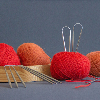 Набор для вязания NV-28: спицы носочные гибкие металлические 23 см 3.5, 4.5, 5.0 мм  