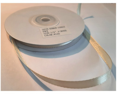 Лента атласная SATIN RIBBON SINGLE,  6 мм х 32,9 м . цв.8125 бежевый