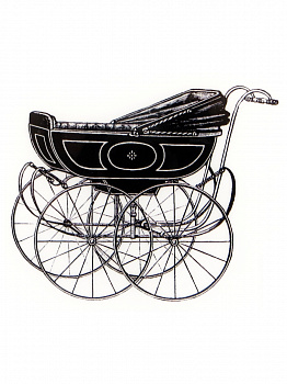 Резиновый штамп «Vintage Pram», 8,2x7,6см