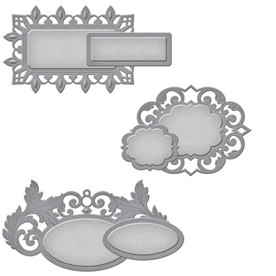 Набор ножей Spellbinders® Shapeabilities® «Ренессанс: Теги листа акантуса»