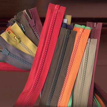 Молния тракторная тип 5 с 1 бегунком, 65 см, 10 шт/упак цветные