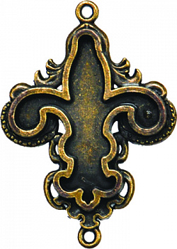 Заготовки для украшений «Fleur Bezel-Small-Bronze» (Бронза)